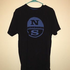North Sails Black and blue logo tee L